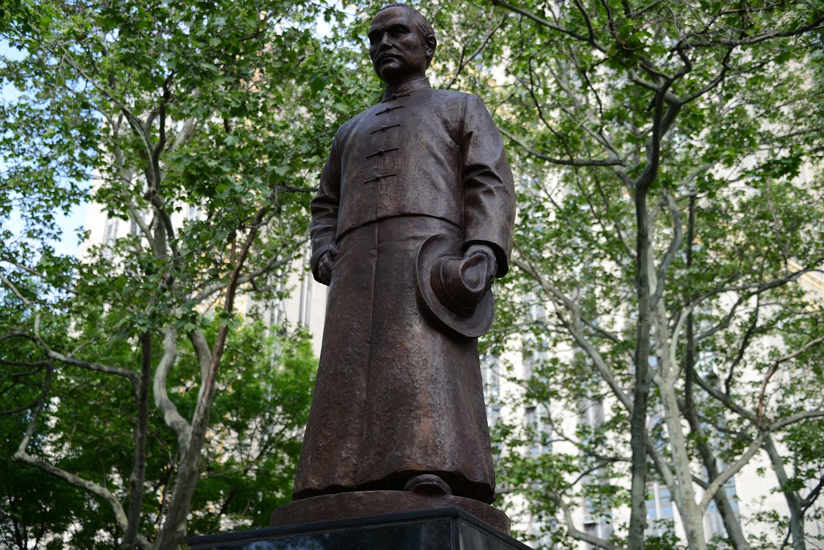 17-4 Sun Yat-Sen Statue In Columbus Park Chinatown New York City